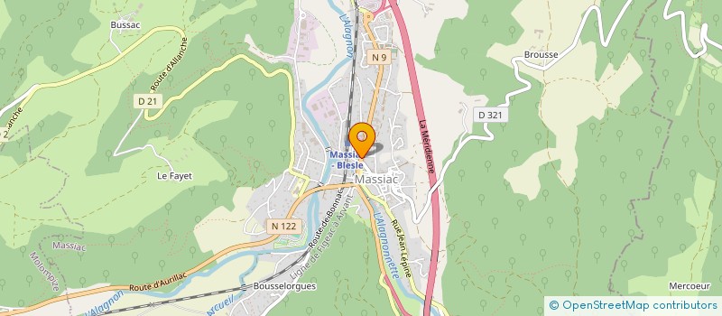 localisation de l'entreprise VISUWALL à MASSIAC