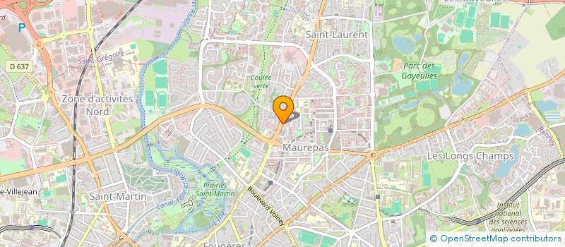 localisation de l'entreprise VITAL'AMBULANCES à RENNES