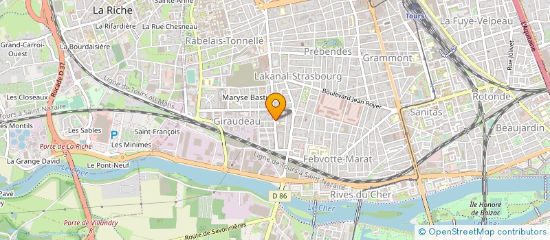 localisation de l'entreprise VITAL GYM à TOURS