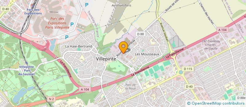 localisation de l'entreprise VITAL RESEAUX à VILLEPINTE