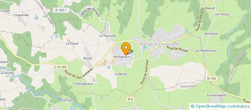 localisation de l'entreprise VITALE MACONNERIE  MARGERIE-CHANTAGRET