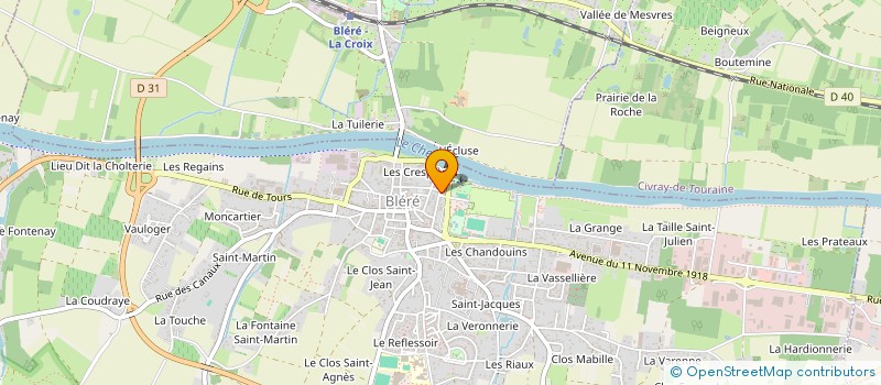 localisation de l'entreprise VITALY à BLERE