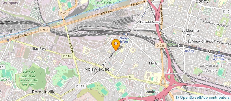 localisation de l'entreprise VITALYS FOOD à NOISY-LE-SEC