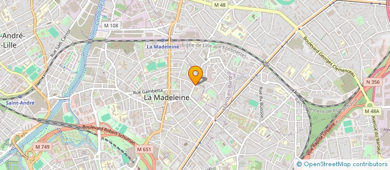 localisation de l'entreprise VITAMINE B à LA MADELEINE