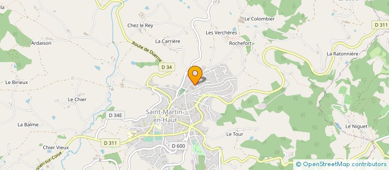 localisation de l'entreprise VITAMINES PRODUCTIONS  SAINT-MARTIN-EN-HAUT