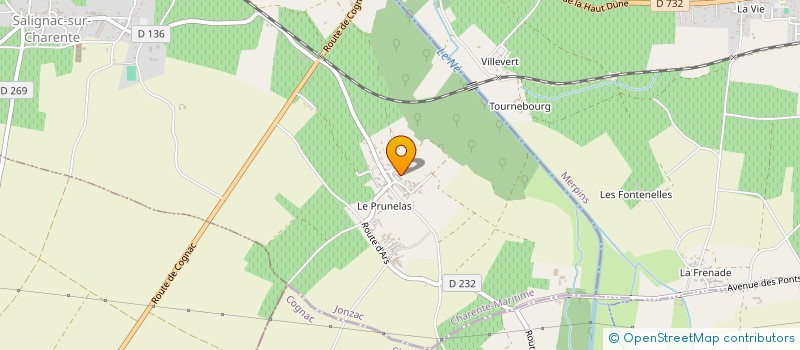localisation de l'entreprise VITI ESTUAIRE à SALIGNAC-SUR-CHARENTE