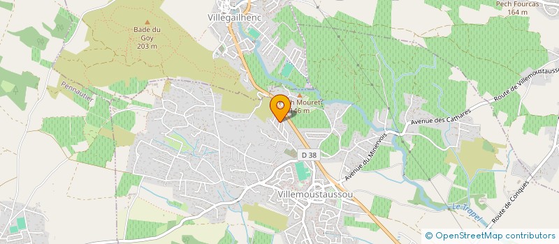 localisation de l'entreprise VITI SERVICES  VILLEMOUSTAUSSOU