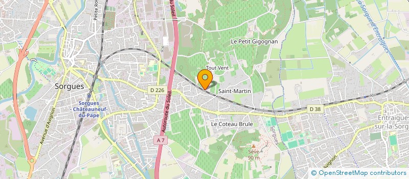 localisation de l'entreprise VITI - TECHNIQUE  SORGUES