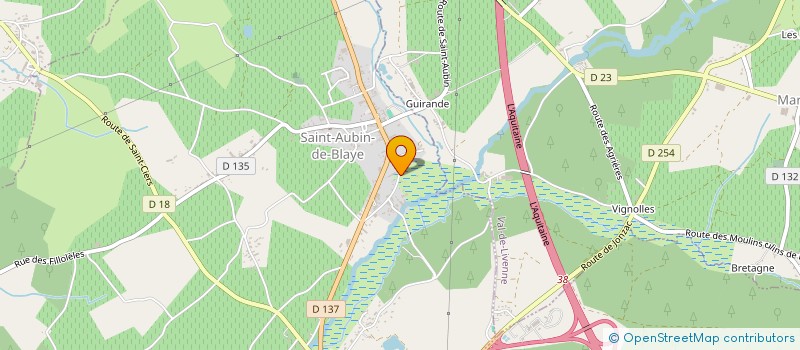localisation de l'entreprise VITI TRAVAUX PRESTATIONS à SAINT-AUBIN-DE-BLAYE