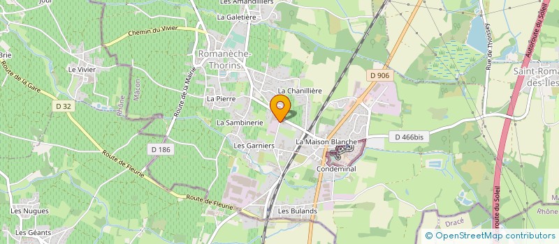 localisation de l'entreprise VITI-VINIFERA INVESTISSEMENT  ROMANECHE-THORINS