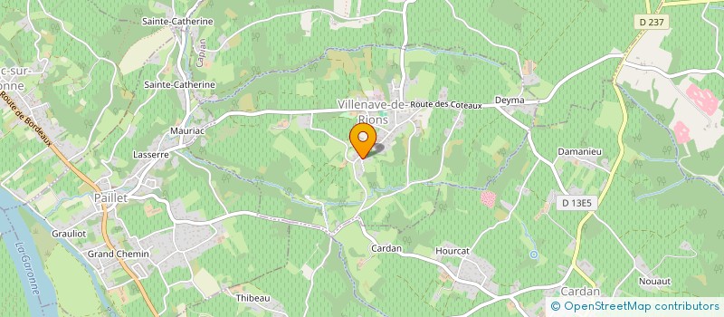 localisation de l'entreprise VITICOLE BARRAUD DUCHER  VILLENAVE-DE-RIONS