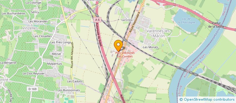 localisation de l'entreprise VITRAGE MACONNAIS  VINZELLES