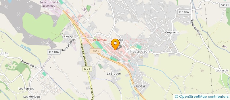 localisation de l'entreprise VITRALU SERVICES  PUYGOUZON