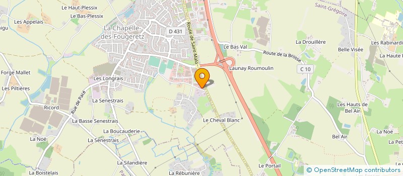 localisation de l'entreprise VITRAUX D ART E RAULT à LA CHAPELLE-DES-FOUGERETZ