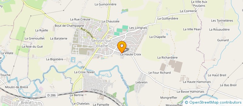 localisation de l'entreprise VITRE à SERVON-SUR-VILAINE