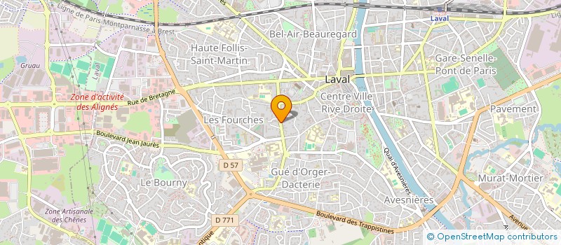 localisation de l'entreprise VITRE 40 à LAVAL