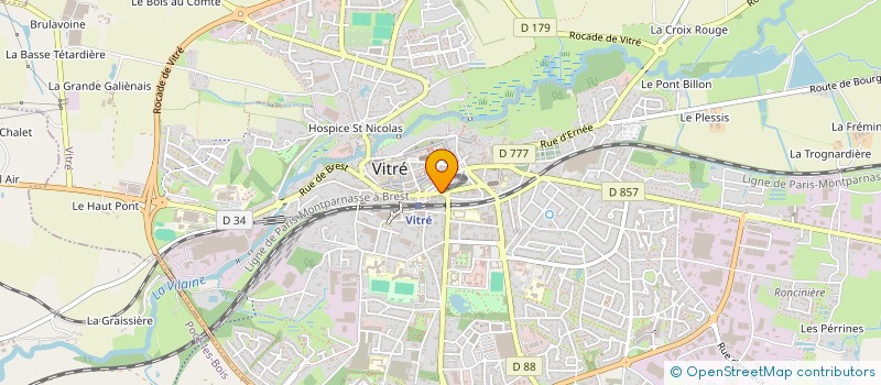 localisation de l'entreprise VITRE COIFF  VITRE