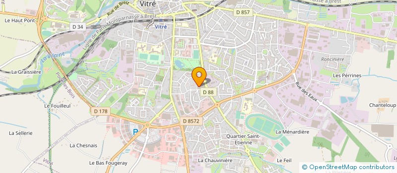 localisation de l'entreprise VITRE DISTRIBUTION à VITRE
