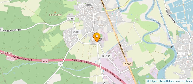 localisation de l'entreprise VITRECLAIR à APPOIGNY