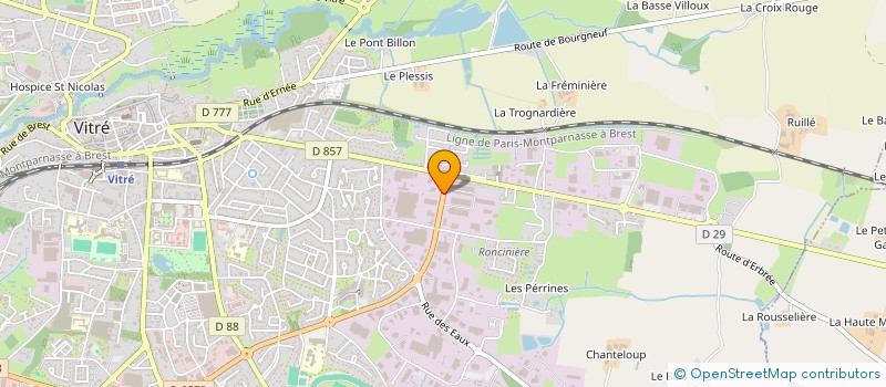 localisation de l'entreprise VITRELAND  VITRE
