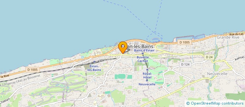 localisation de l'entreprise VITRERIE MENUISERIE EVIANAISE à EVIAN-LES-BAINS