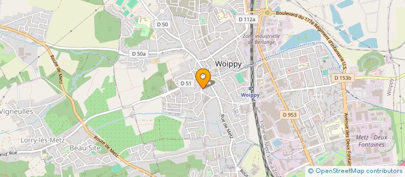 localisation de l'entreprise VITRERIE MIROITERIE DUMONT à WOIPPY