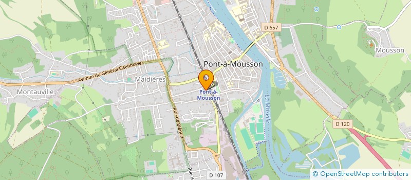 localisation de l'entreprise VITRERIE MUSSIPONTAINE à PONT-A-MOUSSON