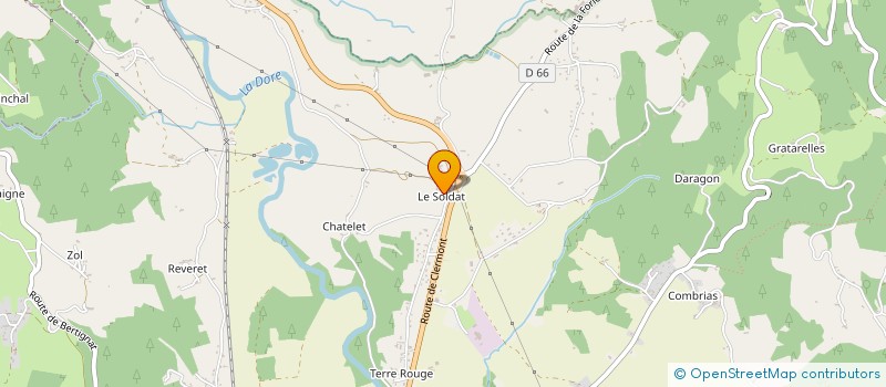 localisation de l'entreprise VITRERIE TOURNEBIZE à AMBERT