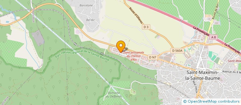 localisation de l'entreprise VITRES ET LUMIERES à SAINT-MAXIMIN-LA-SAINTE-BAUME
