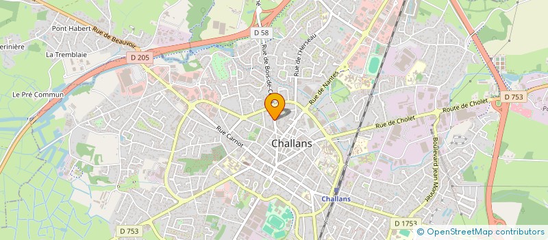 localisation de l'entreprise VITRES TEINTEES 85 BATIMENTS à CHALLANS