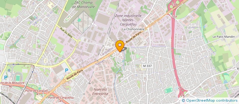 localisation de l'entreprise VITRINE SECURITE à NANTES