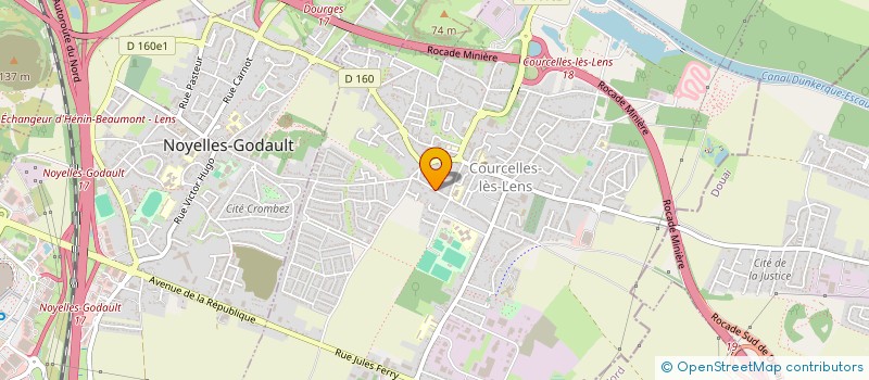 localisation de l'entreprise VITRINES DU NORD  COURCELLES-LES-LENS