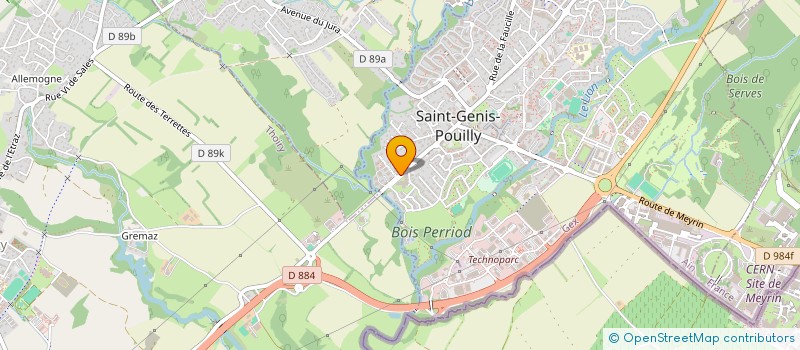 localisation de l'entreprise VITRUVE à SAINT-GENIS-POUILLY