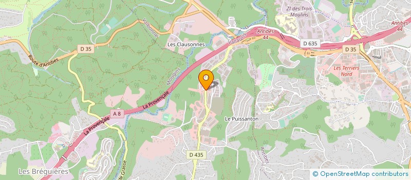 localisation de l'entreprise VITRUVE ENERGIE COTE D'AZUR à VALLAURIS