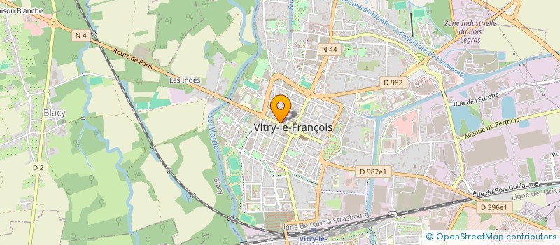 localisation de l'entreprise VITRY PRESSING à VITRY-LE-FRANCOIS