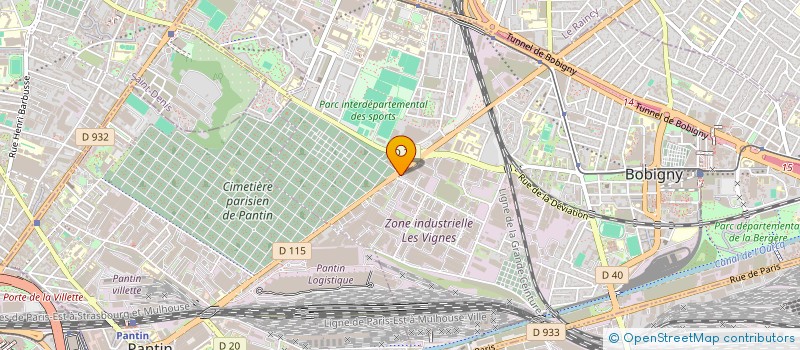 localisation de l'entreprise VITRYAT RETRAI VETEM INDU VRVI à BOBIGNY
