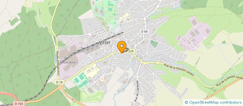 localisation de l'entreprise VITTEL ET LE PAYS DE L'OUEST VOSGIEN TOURNAGE  VITTEL