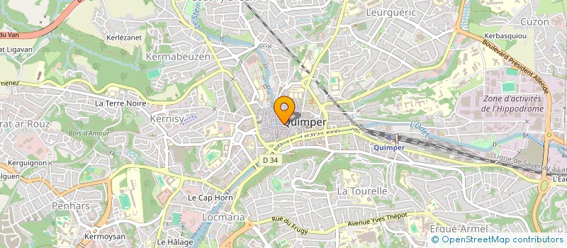 localisation de l'entreprise VITTON PAUL à QUIMPER