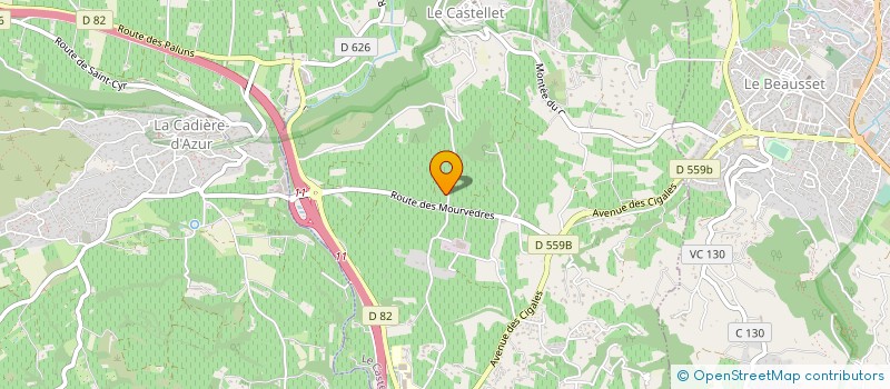 localisation de l'entreprise VITYANE à LE CASTELLET