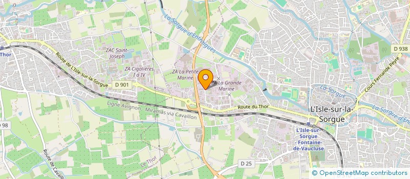 localisation de l'entreprise VIVAL à L'ISLE-SUR-LA-SORGUE