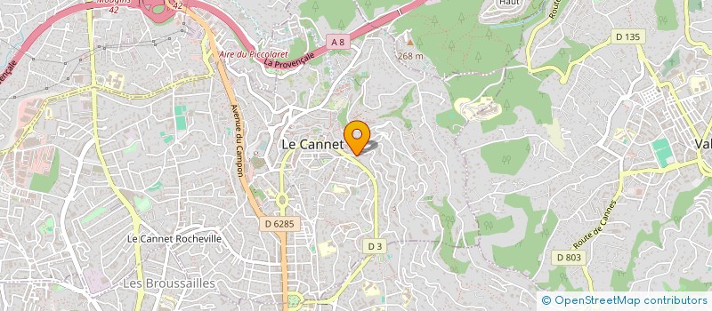 localisation de l'entreprise VIVALDY à LE CANNET