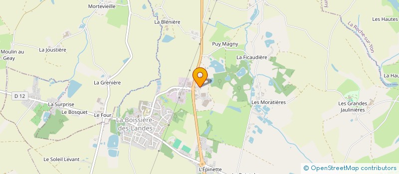 localisation de l'entreprise VIVALTEK  LA BOISSIERE-DES-LANDES