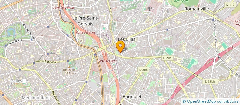 localisation de l'entreprise VIVANT à LES LILAS
