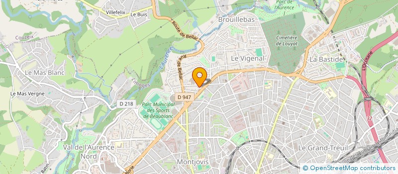 localisation de l'entreprise VIVANTS à LIMOGES