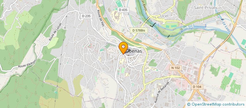 localisation de l'entreprise VIVARAIS PROTHESE à AUBENAS