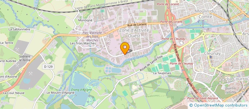 localisation de l'entreprise VIVARIUM  RENNES