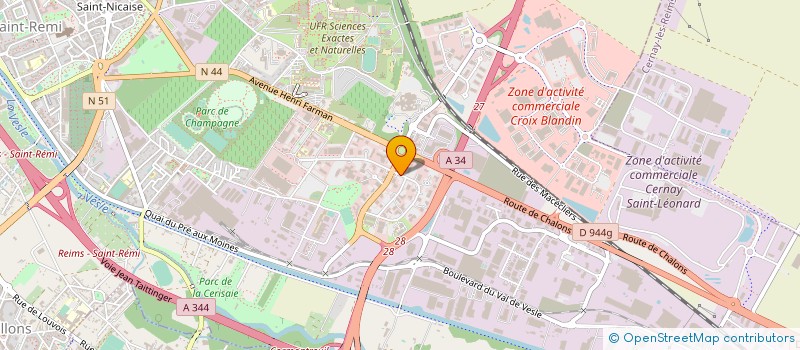 localisation de l'entreprise VIVESCIA à REIMS