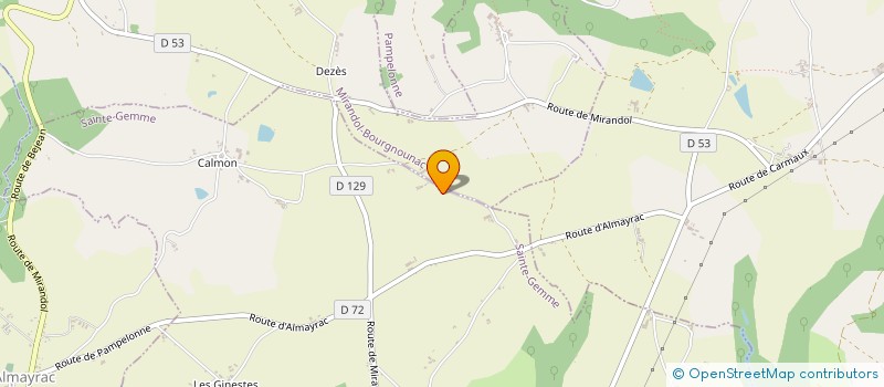 localisation de l'entreprise VIVESEAUX  MIRANDOL-BOURGNOUNAC