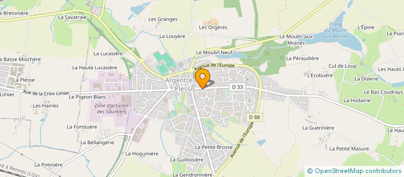 localisation de l'entreprise VIVIER INVEST à ARGENTRE-DU-PLESSIS