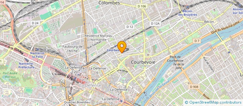 localisation de l'entreprise VIVRE + à COURBEVOIE